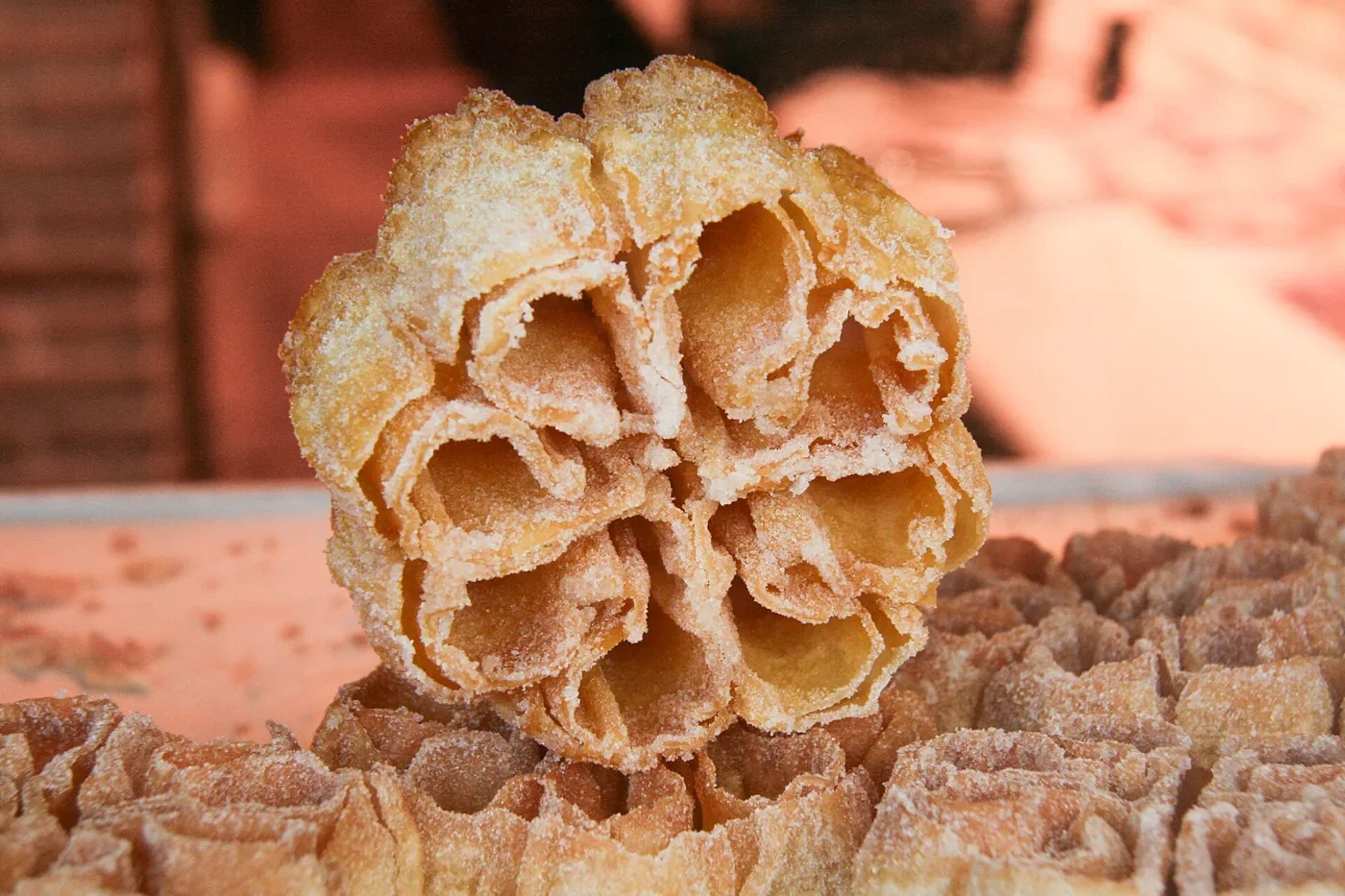 Flor frita, dulce típico de Carnaval y de romerías